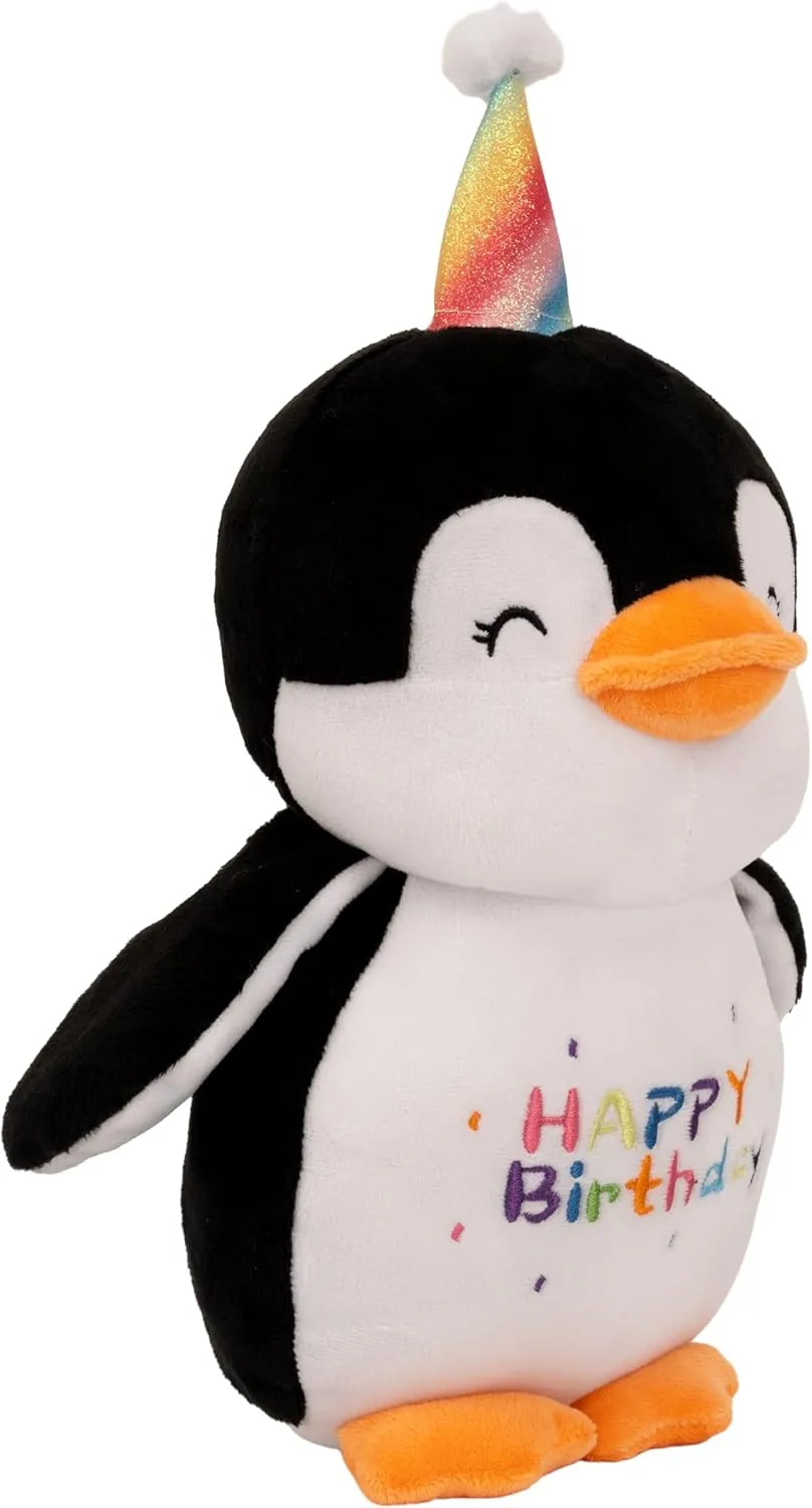 12 Inch Black Penguin Stuffed Animals Happy Birthday Penguin Soft Black Penguin Plush Toys Stuffed Penguin Plushies Animal Black Penguin Plush Doll Animal Toy for Kids & Lovers…