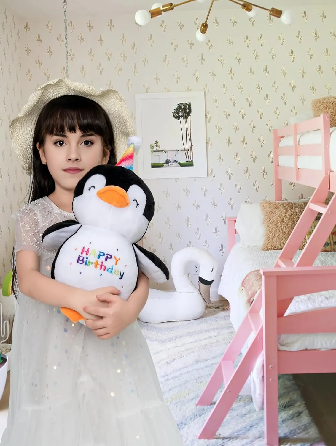 12 Inch Black Penguin Stuffed Animals Happy Birthday Penguin Soft Black Penguin Plush Toys Stuffed Penguin Plushies Animal Black Penguin Plush Doll Animal Toy for Kids & Lovers…