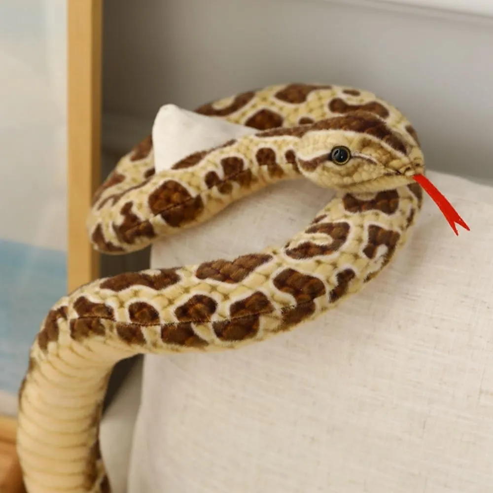 120 inch high Simulation Extra Long Snake, Soft Plush Toy, Snake Stuffed Animal, Large Stuffed Animal Toy, Children's Toy Gift (Brown Snake)