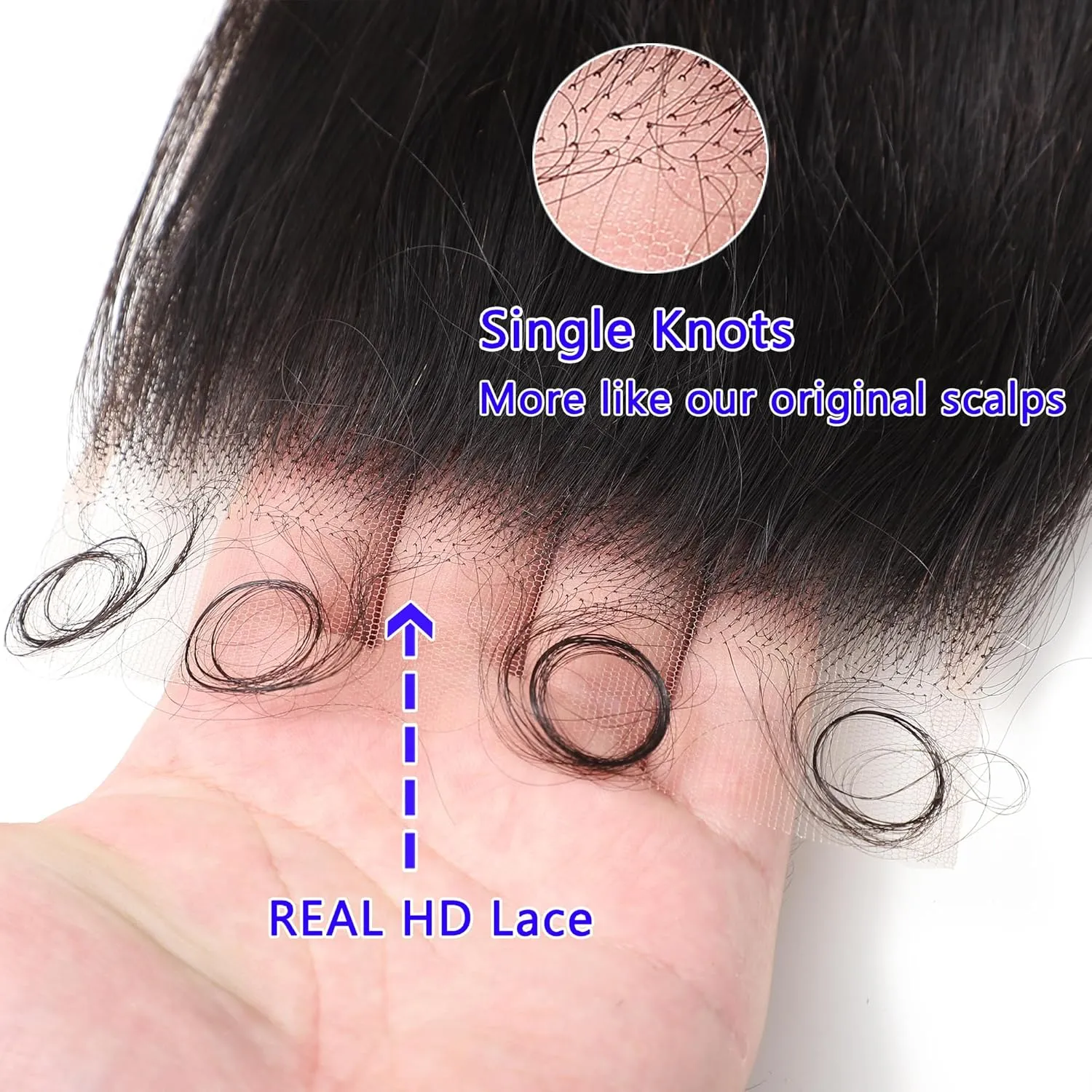 14 Inch 5x5 Skin-Like Real HD Closure Human Hair Lace Closure Only Body Wave 0.1mm Thin HD Lace Closure Invisible Human Hair Bleached Knot Pre Plucked
