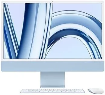 2023 Apple iMac All-in-One Desktop Computer with M3 chip: 8-core CPU, 10-core GPU, (24-inch, 8GB Unified Memory, 512GB SSD) (QWERTY English) Blue(Renewed Premium)