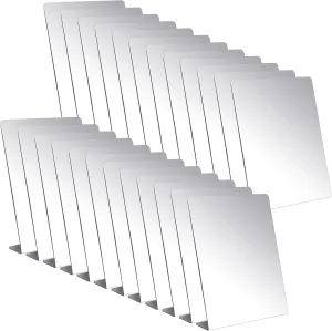 24 Pcs Counter Top Mirror Freestanding Mirror Single Sided Acrylic Desk Mirror for Tabletop Bedroom, Office, Bathroom, Dorm, Home (8.5 x 11 Inch)