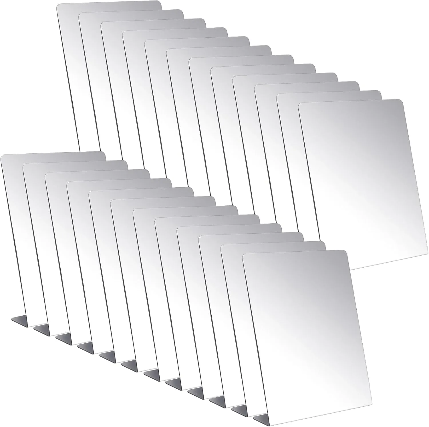 24 Pcs Counter Top Mirror Freestanding Mirror Single Sided Acrylic Desk Mirror for Tabletop Bedroom, Office, Bathroom, Dorm, Home (8.5 x 11 Inch)