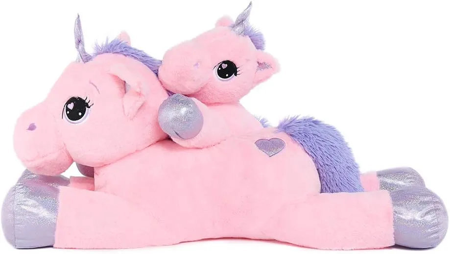 24" Big Unicorn Stuffed Animal, Giant Animal Plush Pillow Unicorn Body Hugging Pillow for Girls, Gift for Christmas Birthday Valentine's Day