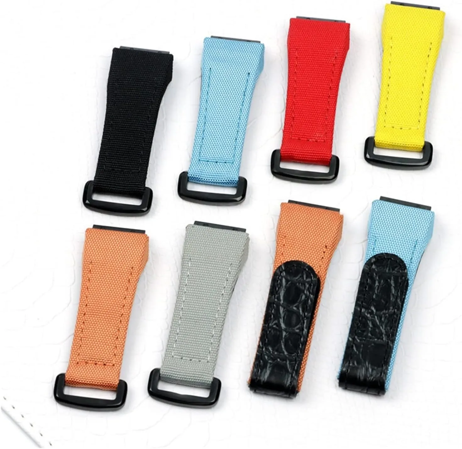 25mm Men Nylon Fabric With Leather Watchband For Richard Watch Mille Strap Band Bracelet Buckle For Spring Bar Version
