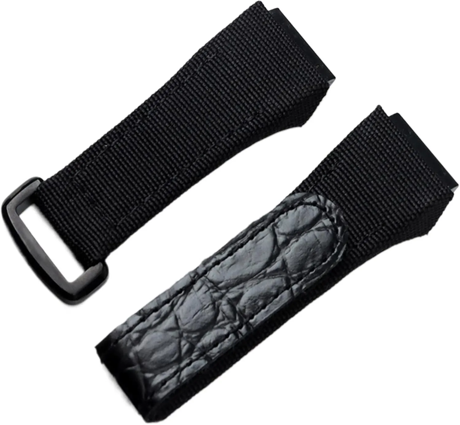25mm Men Nylon Fabric With Leather Watchband For Richard Watch Mille Strap Band Bracelet Buckle For Spring Bar Version
