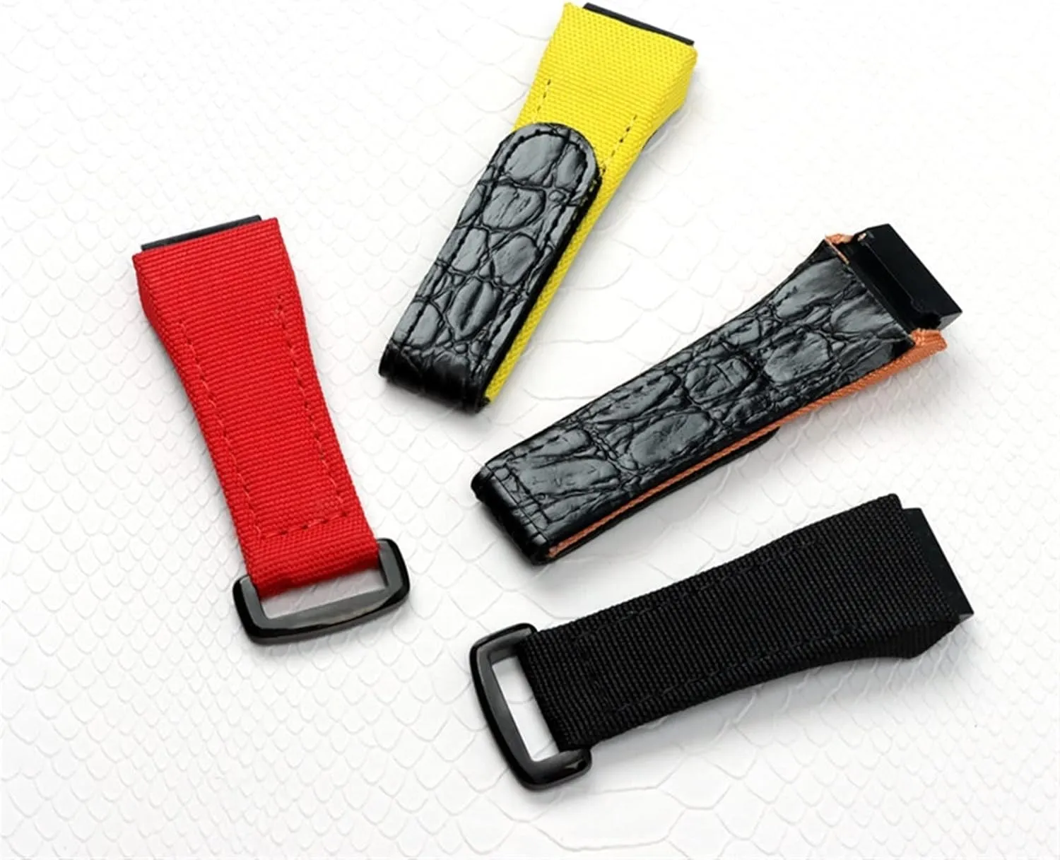 25mm Men Nylon Fabric With Leather Watchband For Richard Watch Mille Strap Band Bracelet Buckle For Spring Bar Version