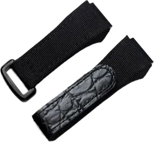 25mm Men Nylon Fabric With Leather Watchband For Richard Watch Mille Strap Band Bracelet Buckle For Spring Bar Version