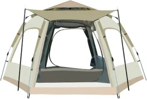 3-4/5-8 Person Pop Up Tent Compatible with Camping Outdoor Dome Tent Automatic Easy Setup Waterproof Family Tent Hiking Backpacking (S for 3 4 Person)