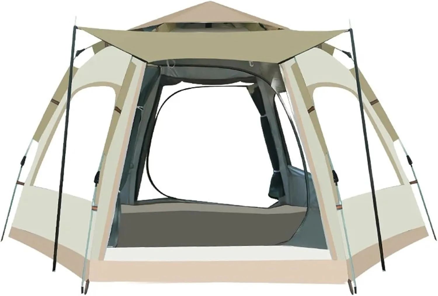 3-4/5-8 Person Pop Up Tent Compatible with Camping Outdoor Dome Tent Automatic Easy Setup Waterproof Family Tent Hiking Backpacking (S for 3 4 Person)
