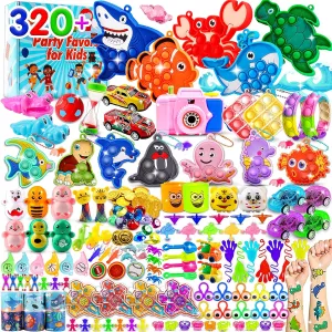 320 PCS Party Favor for Kids, Goodie Bags Stuffers, Treasure Box Toys, Prize Box Toys for Kids Bulk, Pinata Fillers, Small Prizes for Classroom , Treasure Chest for Students Rewards