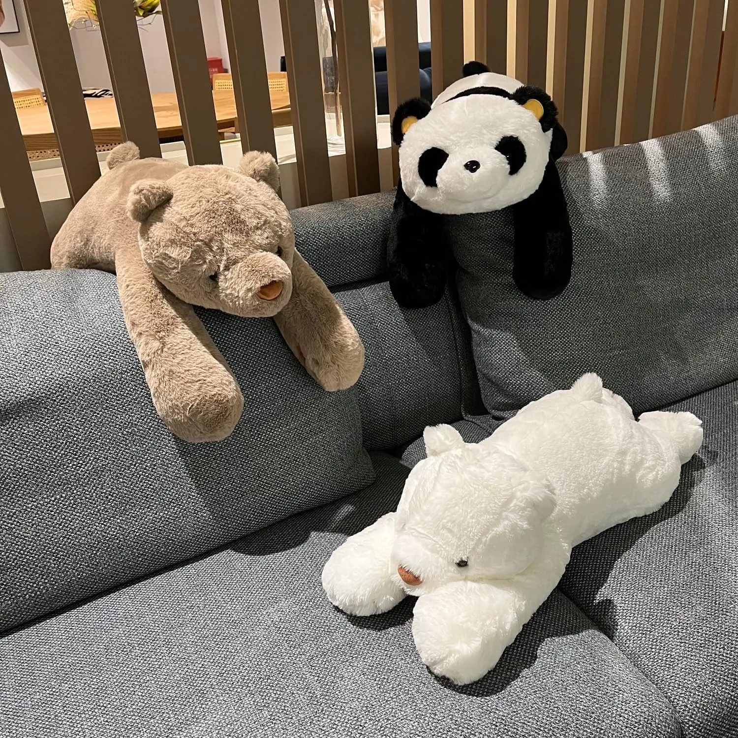 4lbs Bear Weighted Stuffed Animals, 24 inch Weighted Plush Stuffed Animals for Adults, Cute Soft Weighted Plush Throw Animal Pillow Toy, Birthday Gifts for Adults Kids