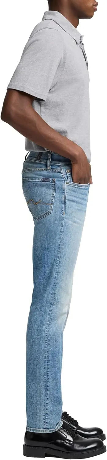 7 For All Mankind Men's Slimmy Squiggle Slim Fit Jeans