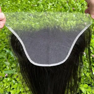 9x6 HD Lace Closure, Ultra-thin Invisible HD Lace Closure Single Knot Pre-Plucked 12A Grade Virgin Hair Straight Style Undetectable Melted Lace Closure Human Hair (9x6 ST lace closure, 20inch)
