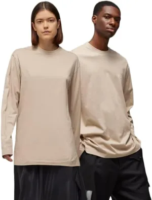 ADIDAS Unisex Y-3 Long Sleeve Loose FIT TEE Shirt, Clay Brown, 2XL