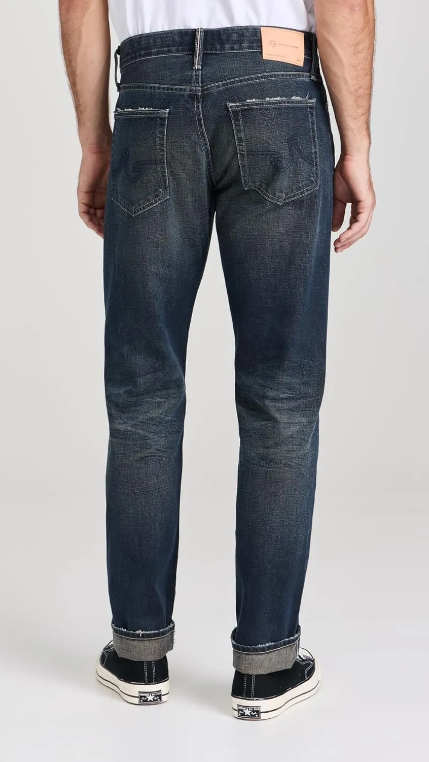 AG Adriano Goldschmied Men's Exclusive Kace Modern Straight Selvedge Jeans 34.25"