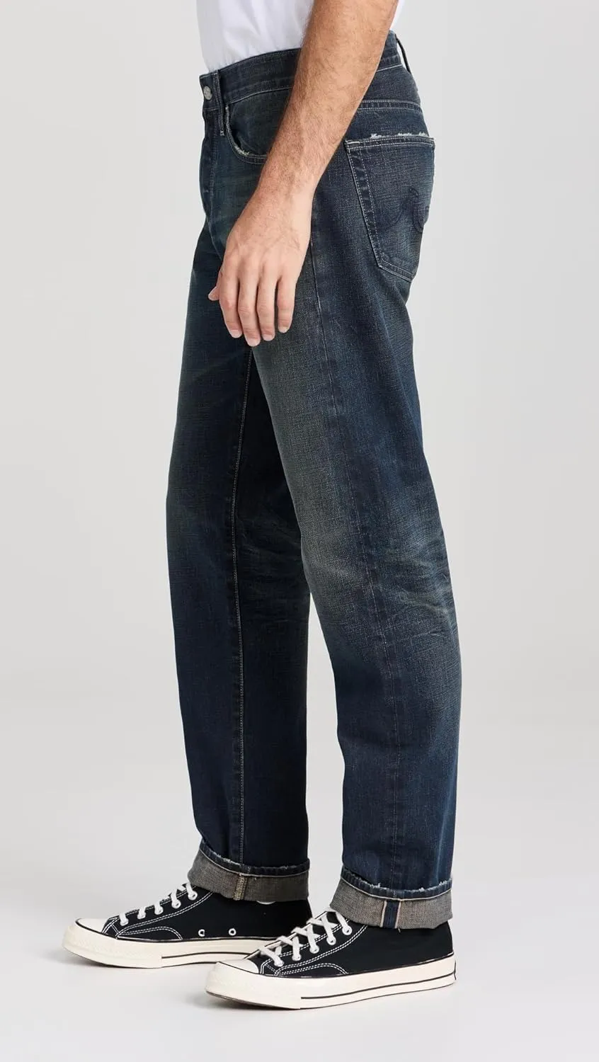 AG Adriano Goldschmied Men's Exclusive Kace Modern Straight Selvedge Jeans 34.25"