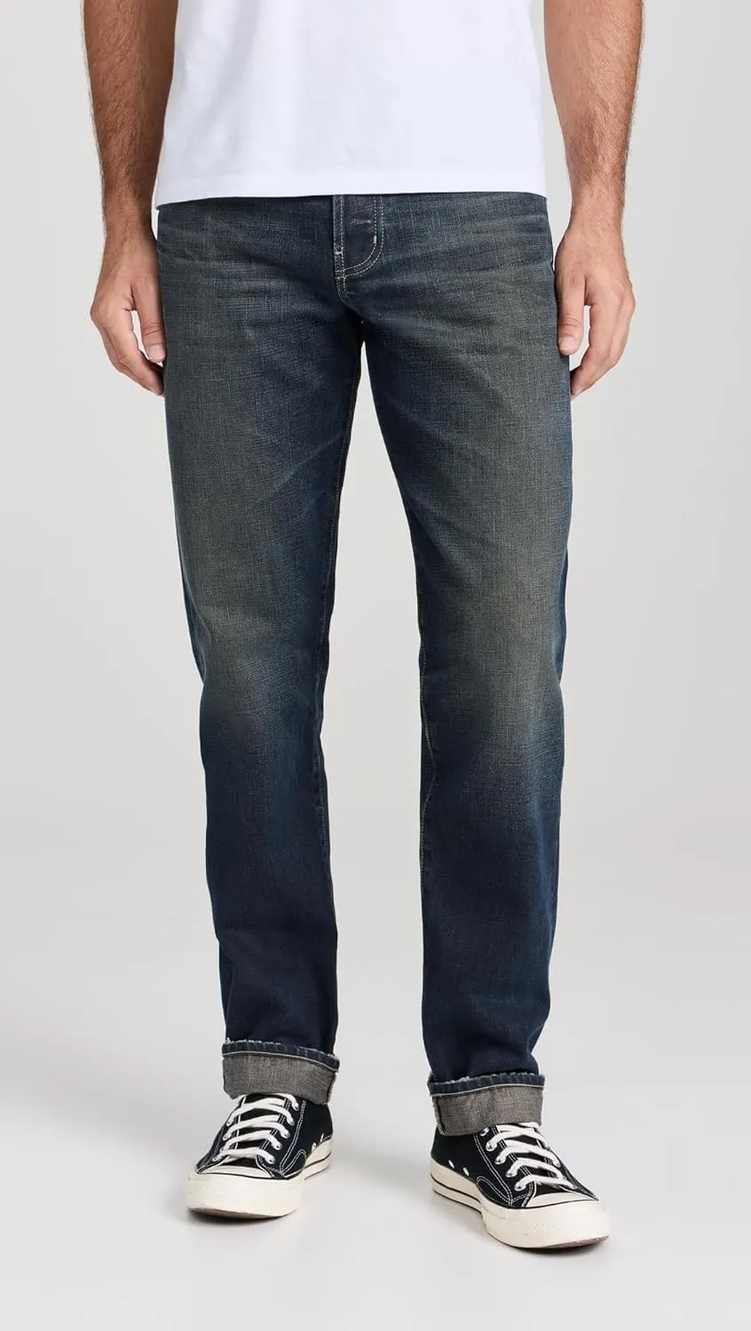AG Adriano Goldschmied Men's Exclusive Kace Modern Straight Selvedge Jeans 34.25"