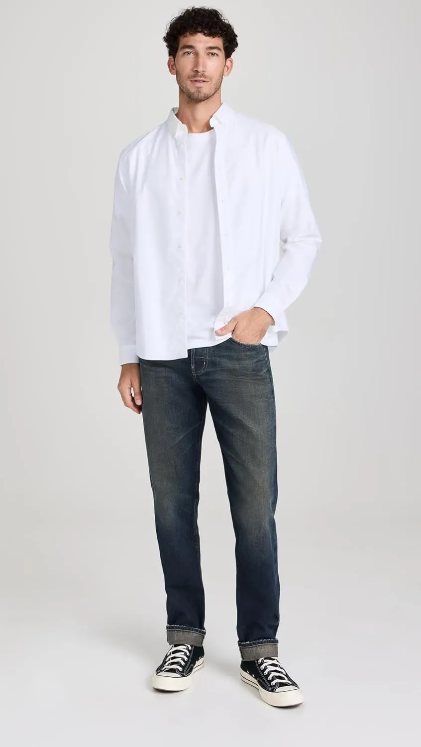 AG Adriano Goldschmied Men's Exclusive Kace Modern Straight Selvedge Jeans 34.25"
