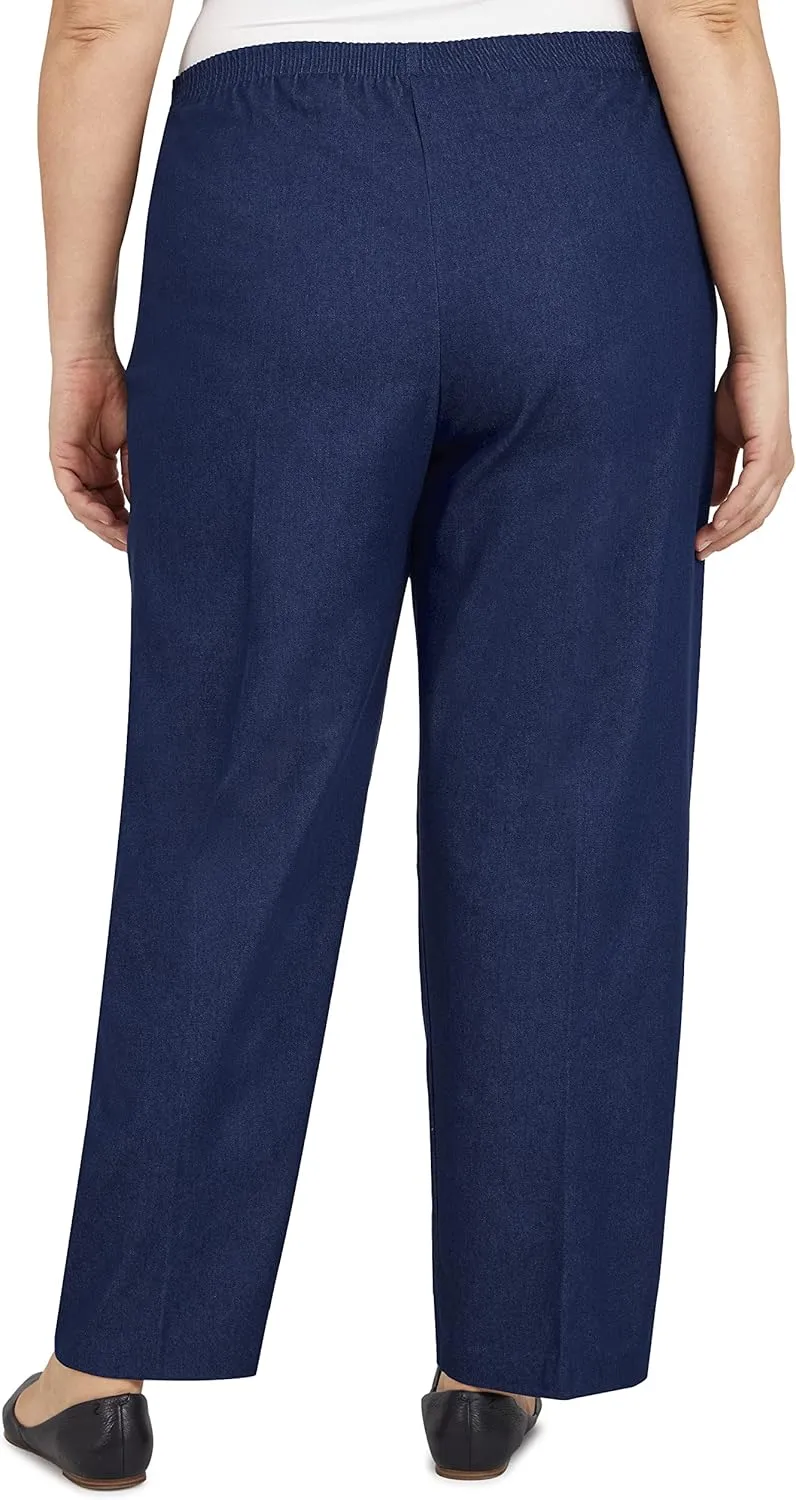 Alfred Dunner Women's Plus-Size Denim Proportioned Medium Pant