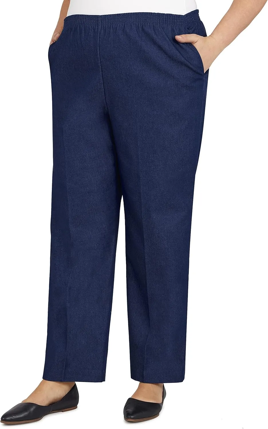 Alfred Dunner Women's Plus-Size Denim Proportioned Medium Pant