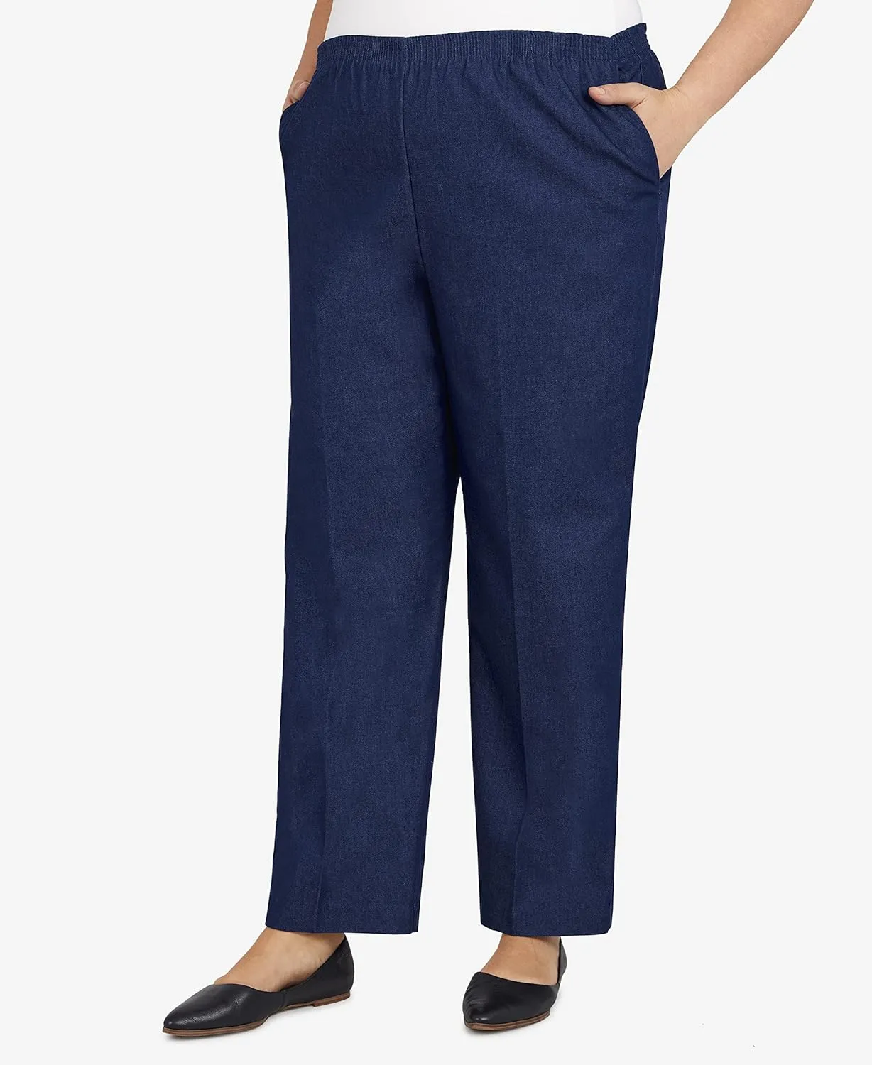 Alfred Dunner Women's Plus-Size Denim Proportioned Medium Pant