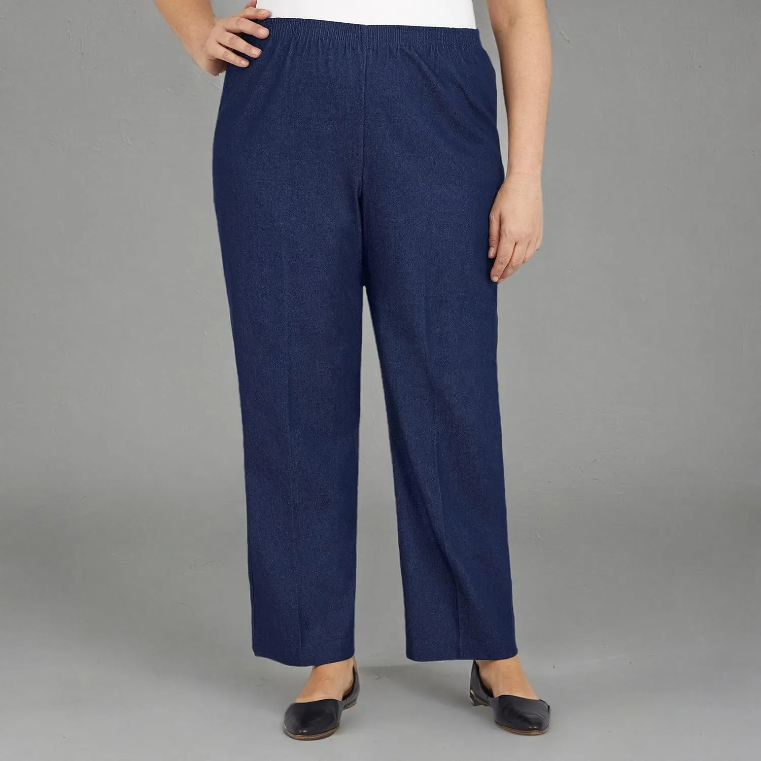 Alfred Dunner Women's Plus-Size Denim Proportioned Medium Pant