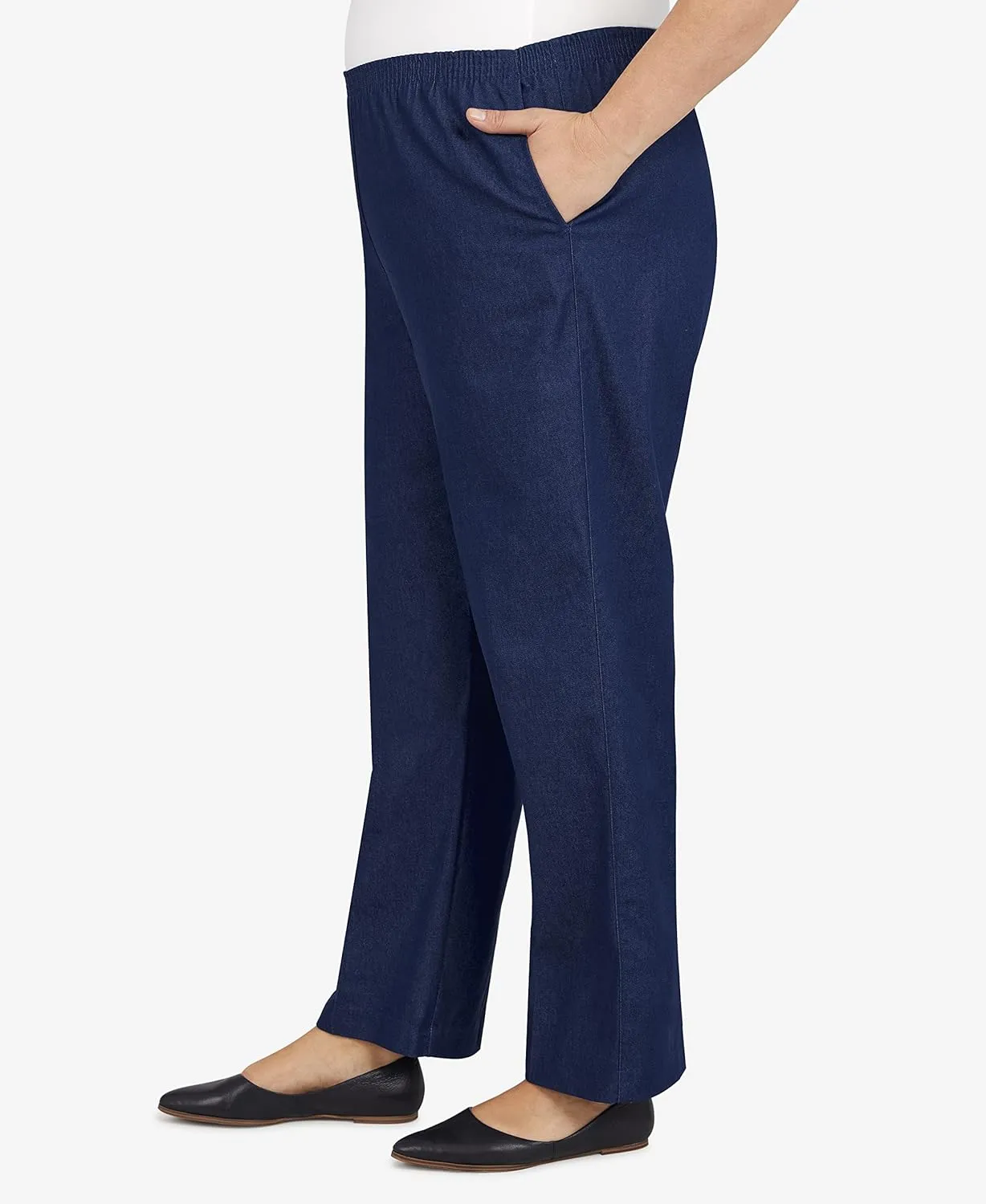 Alfred Dunner Women's Plus-Size Denim Proportioned Medium Pant