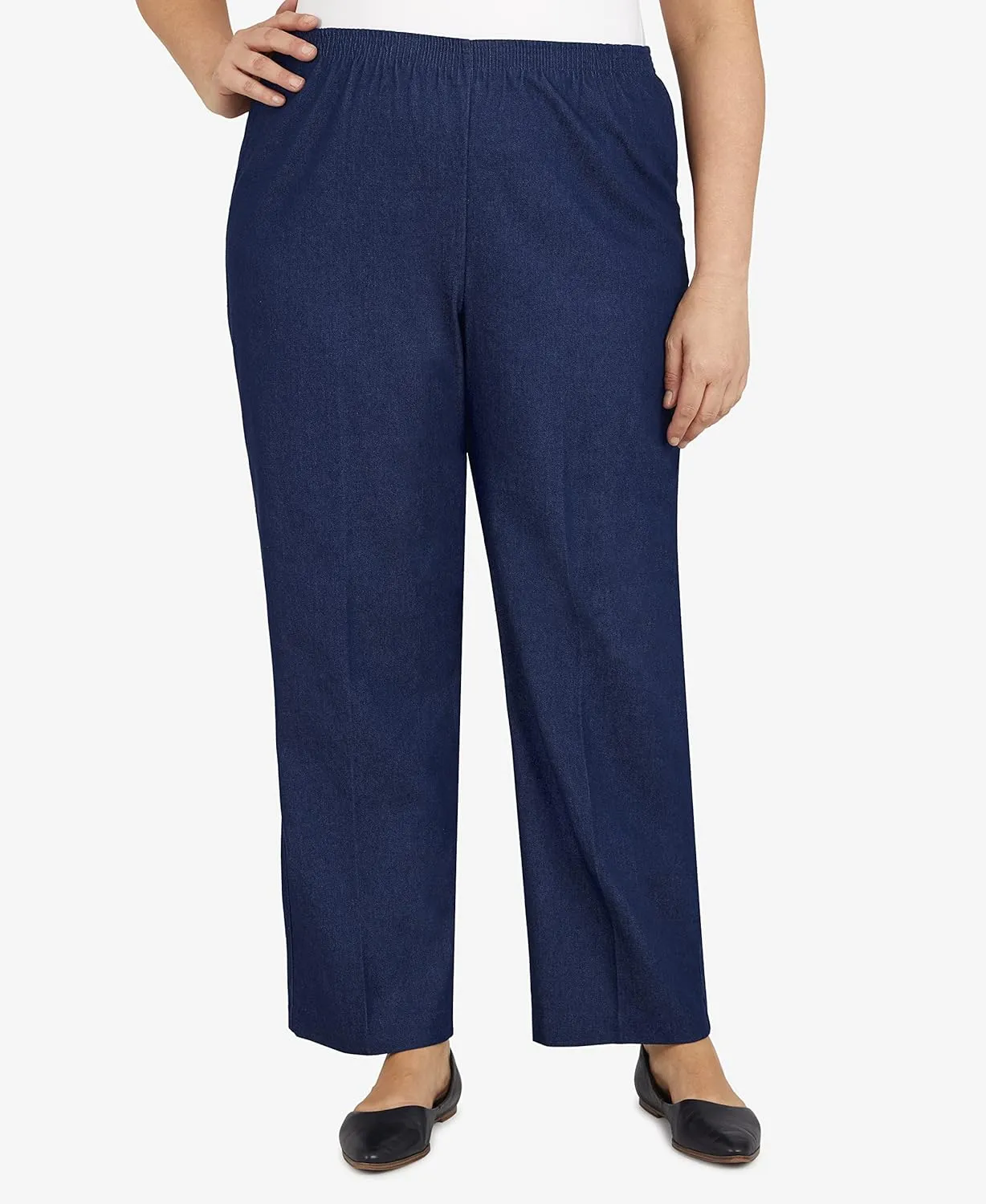 Alfred Dunner Women's Plus-Size Denim Proportioned Medium Pant