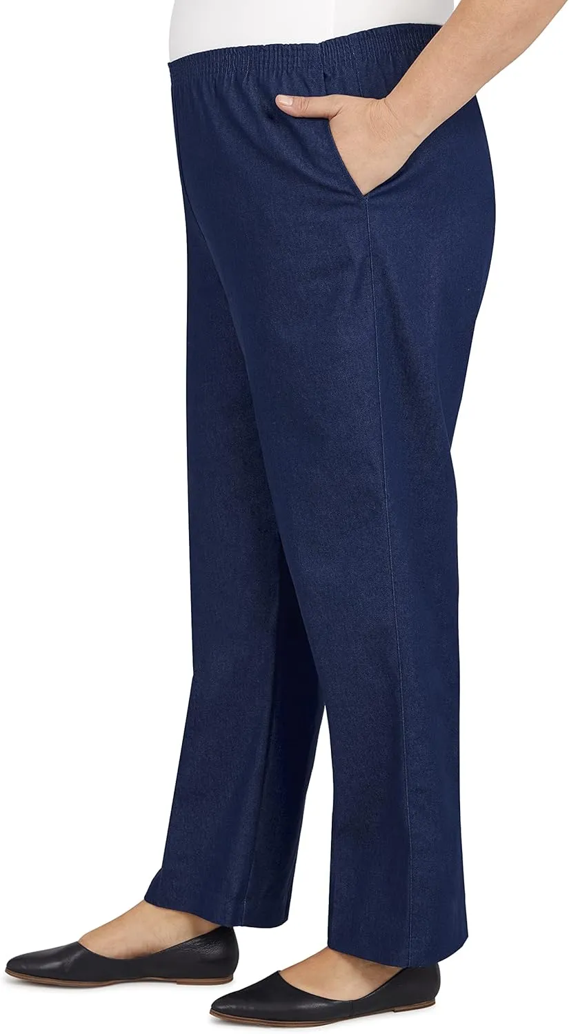 Alfred Dunner Women's Plus-Size Denim Proportioned Medium Pant