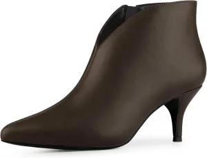 Allegra K Women's Cutout Pointy Toe Stiletto Heels Boots Ankle Booties