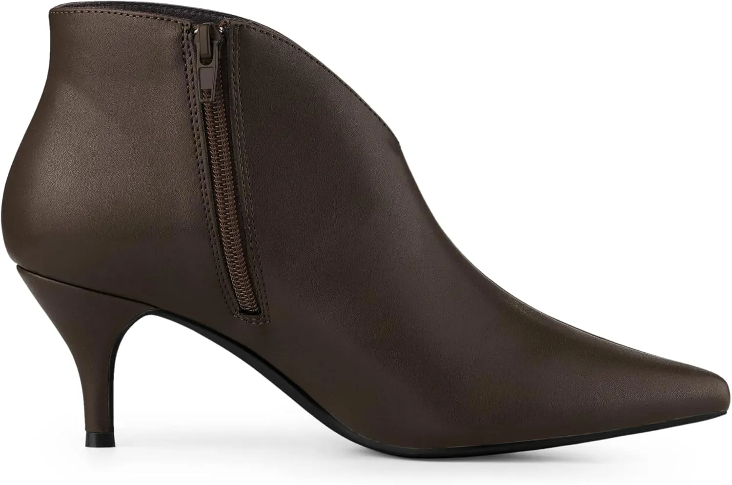 Allegra K Women's Cutout Pointy Toe Stiletto Heels Boots Ankle Booties