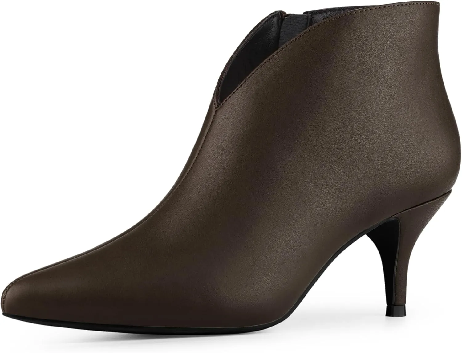 Allegra K Women's Cutout Pointy Toe Stiletto Heels Boots Ankle Booties
