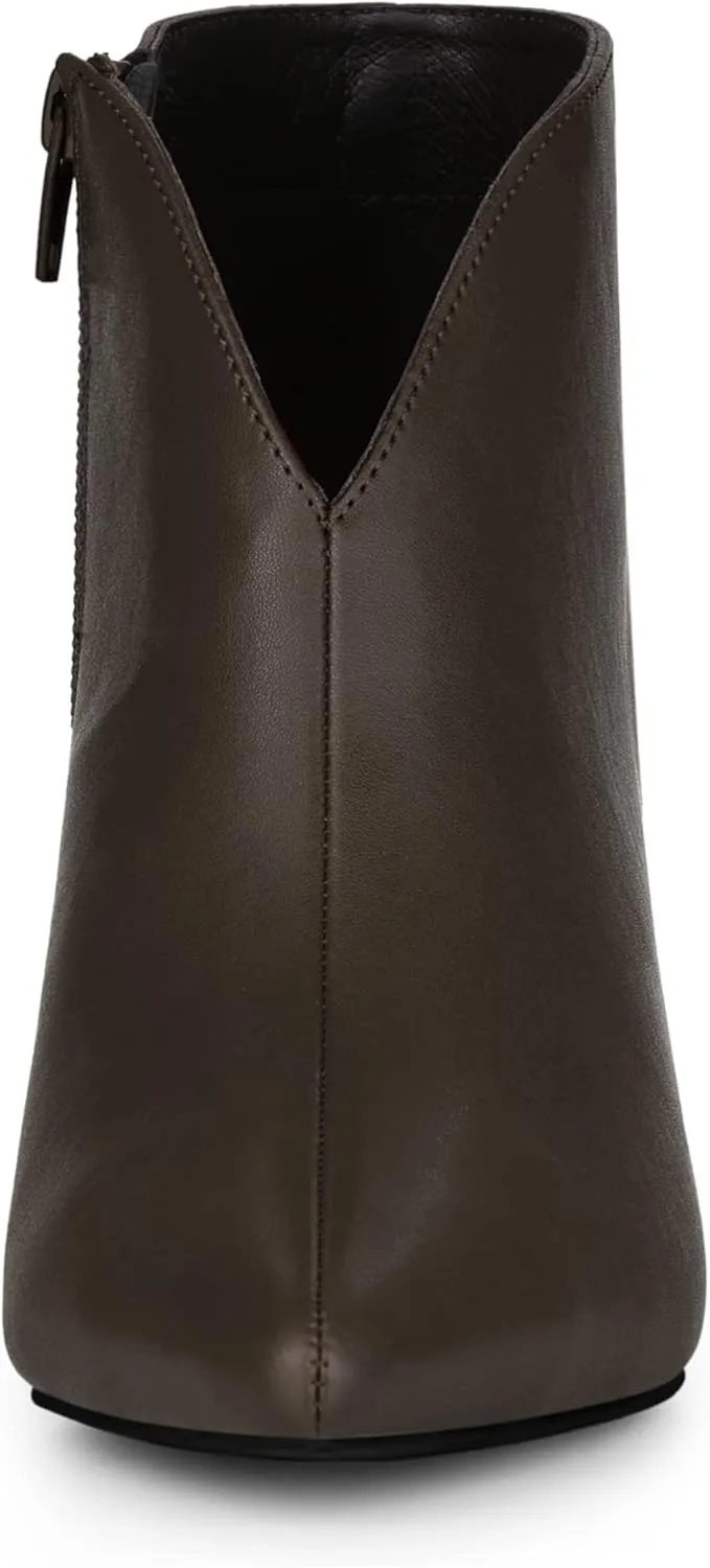 Allegra K Women's Cutout Pointy Toe Stiletto Heels Boots Ankle Booties