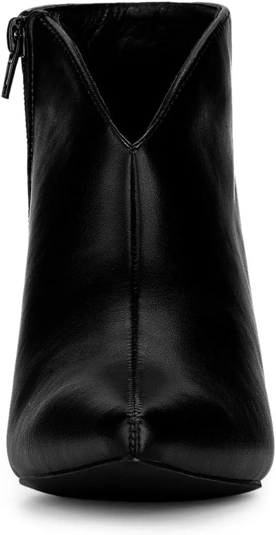 Allegra K Women's Cutout Pointy Toe Stiletto Heels Boots Ankle Booties