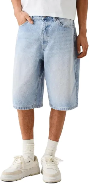 Alyweatry Men’s Y2k Baggy Denim Shorts Loose Fit Hip Hop Skater Carpenter Jean Shorts Trendy Streetwear