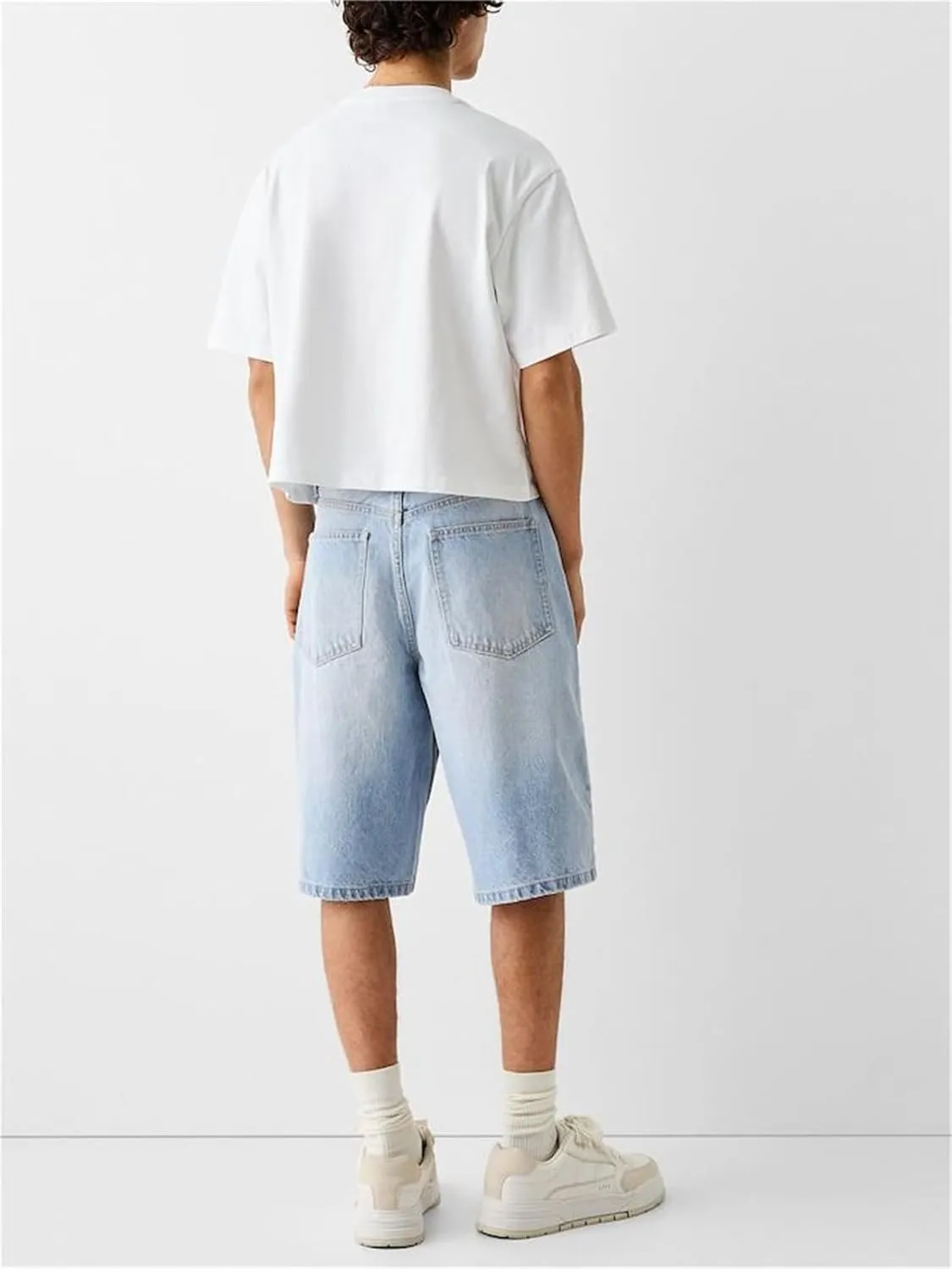 Alyweatry Men’s Y2k Baggy Denim Shorts Loose Fit Hip Hop Skater Carpenter Jean Shorts Trendy Streetwear