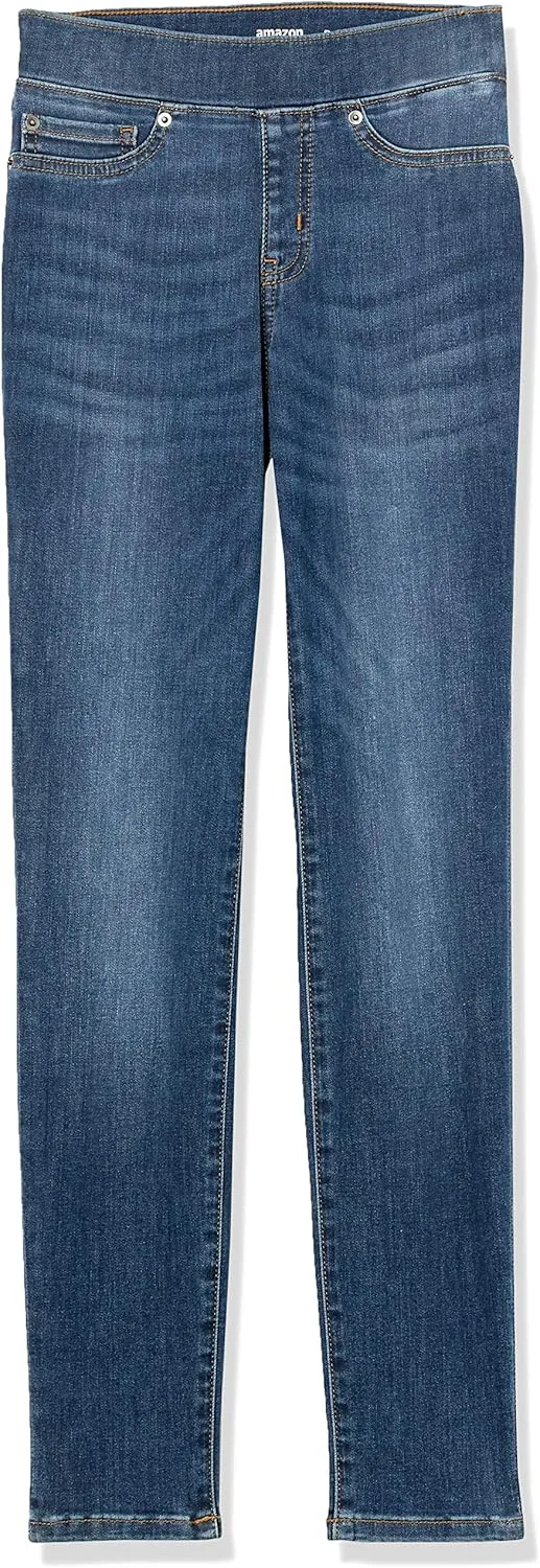 Amazon Essentials Women's Mid-Rise Stretch Pull-On Jegging (Available in Plus Size)