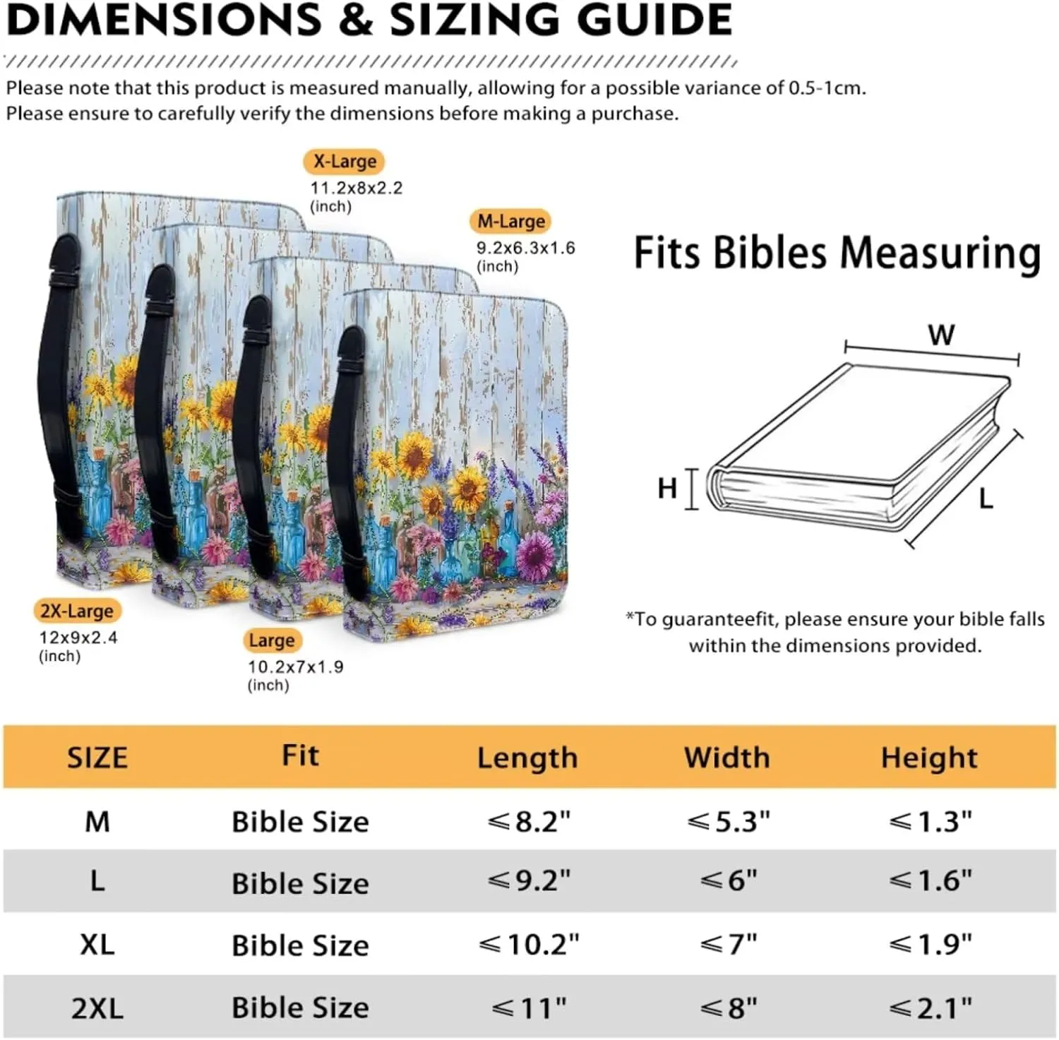 American Flag Bible Covers for Women Bible Carrying Case with Bookmark ZipperedChurch Bag Bible Protective