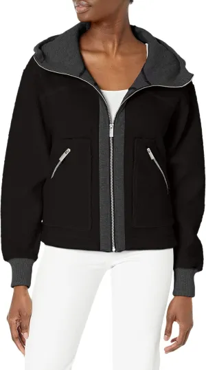 Andrew Marc Women's Hooded Sherpa Jacket