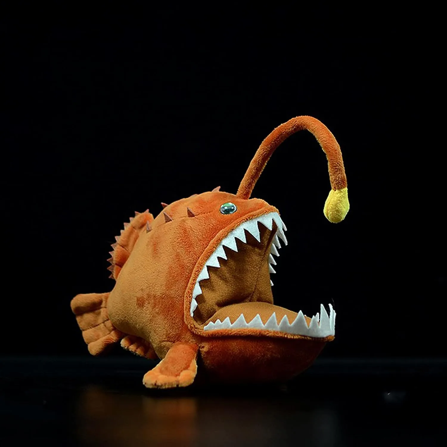 Anglerfish Plush Toy - Simulation 10 Inch Anglerfish Creepy Stuffed Animals Toys, Soft Real Sea Life Goosefish Lanternfish Plushie,Unique Plushie Toys Model Dolls Collection for Kids