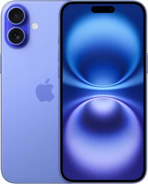 Apple iPhone 16, US Version, 128GB, Ultramarine - Unlocked (Renewed)