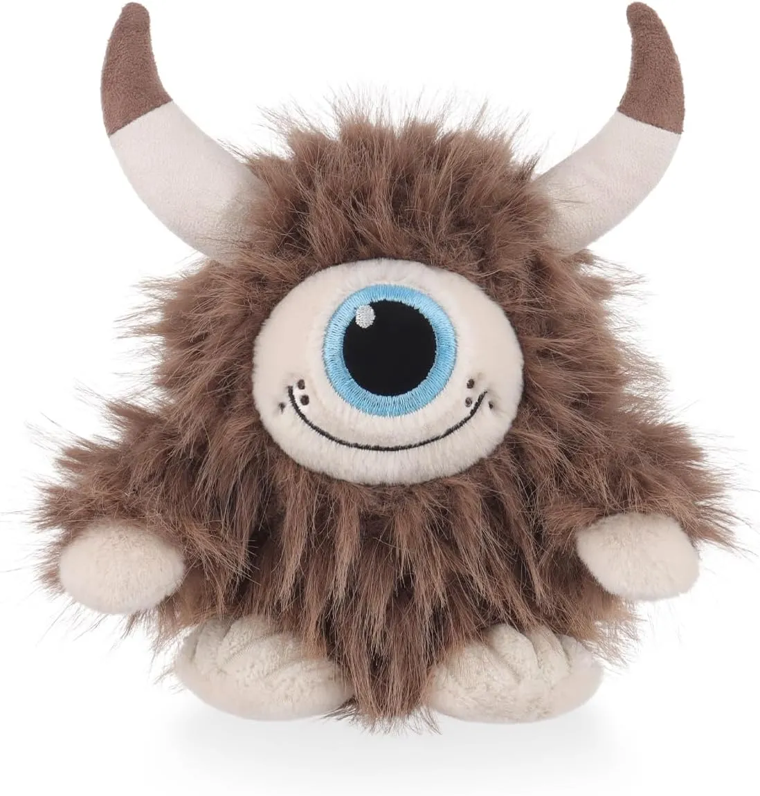 Apricot Lamb One-Eyed Monster Ted Stuffed Animals for Kids, Soft Cute Plush Toys for Baby Girl and Boy, 8 Inches