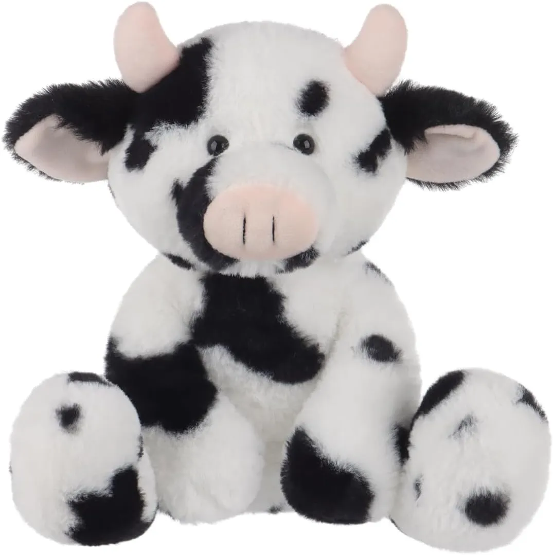 Apricot Lamb Toys Plush Classic Cow Stuffed Animal Soft Cuddly Perfect for Child (Classic Cow, 9 Inches)