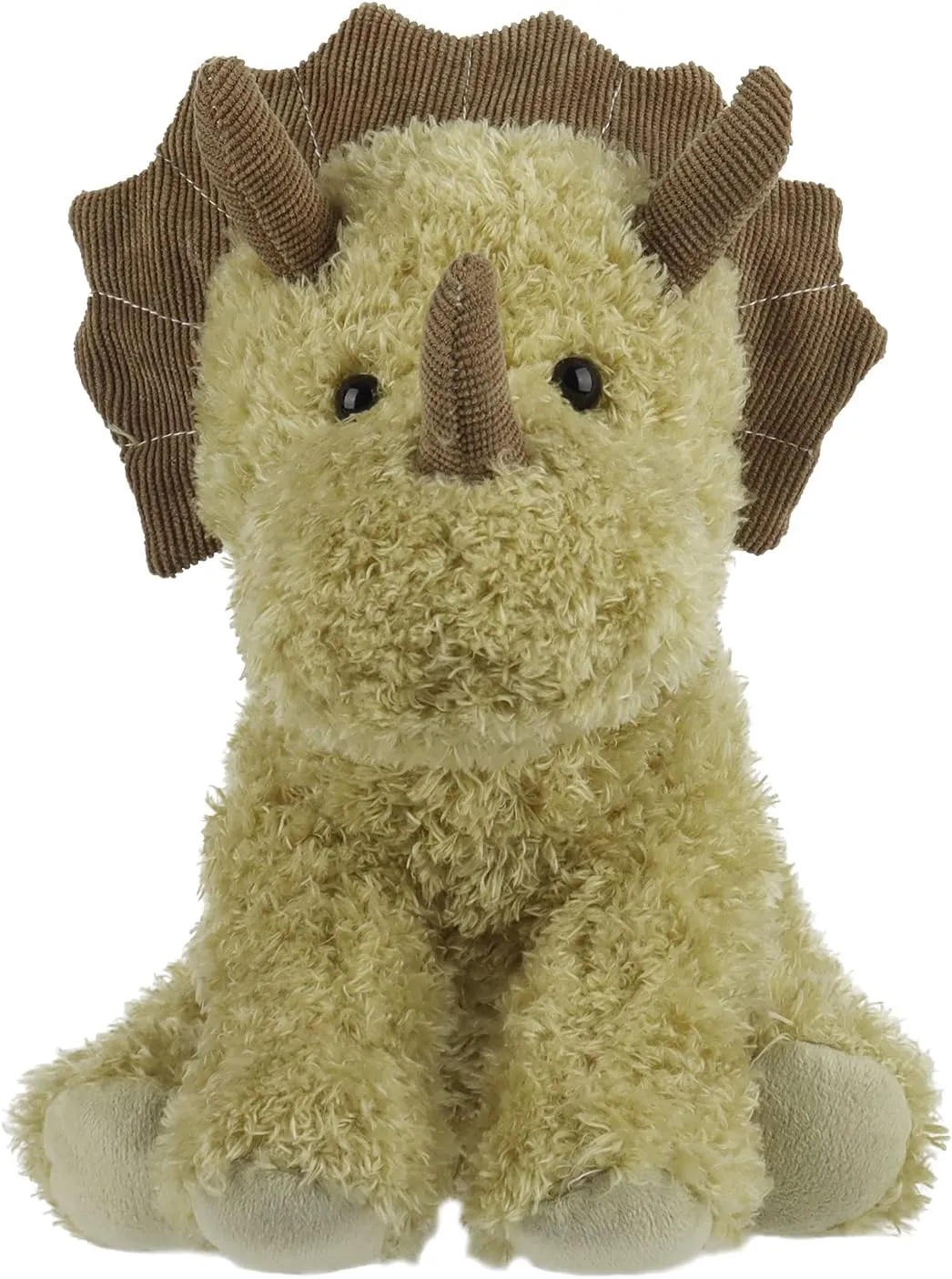 Apricot Lamb Toys Plush Green Dinosaur Triceratops Stuffed Animal Soft Cuddly Perfect for Child (Green Dino,9 Inches)