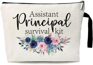 Assistant Principal Funny Makeup Bag for Travel Toiletries Zipper Storage Bag Makeup Bag, Assistant Principal Retirement Goodbye Farewell Gifts, Birthday Thanksgiving Gifts for Assistant Principal