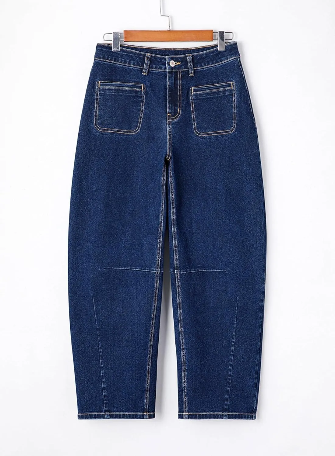 Astylish Womens Baggy Boyfriend Jeans Wide Leg High Waisted Barrel Vintage Trendy Denim Ankle Pants