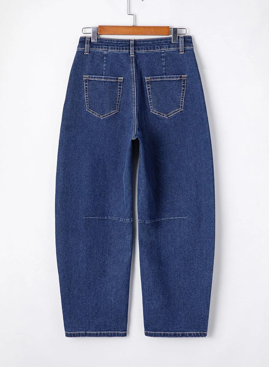 Astylish Womens Baggy Boyfriend Jeans Wide Leg High Waisted Barrel Vintage Trendy Denim Ankle Pants