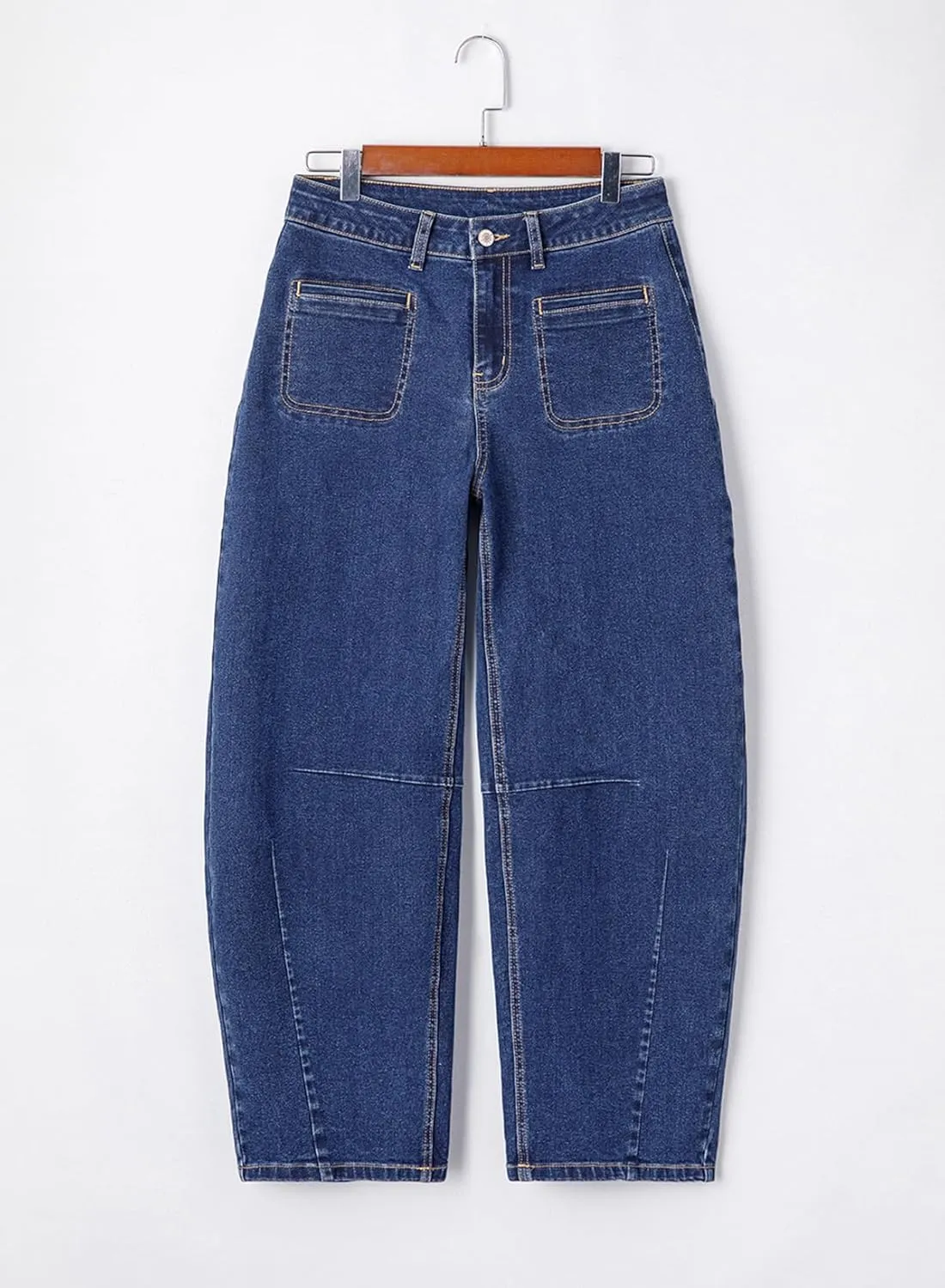 Astylish Womens Baggy Boyfriend Jeans Wide Leg High Waisted Barrel Vintage Trendy Denim Ankle Pants