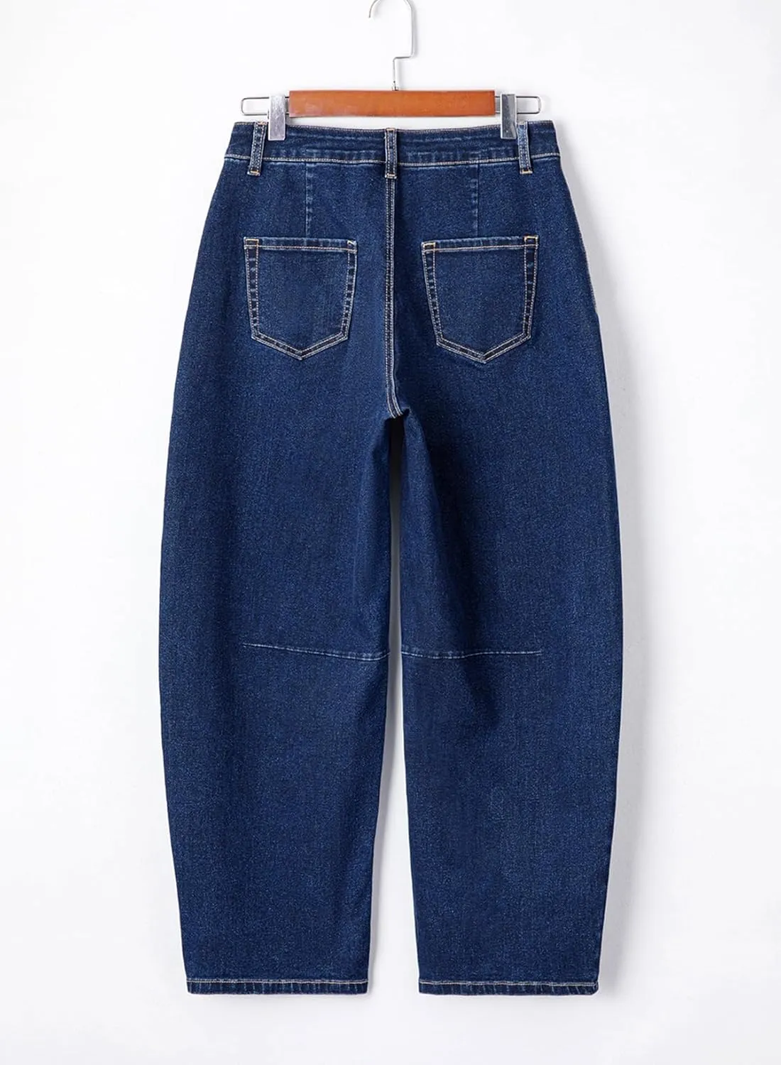 Astylish Womens Baggy Boyfriend Jeans Wide Leg High Waisted Barrel Vintage Trendy Denim Ankle Pants